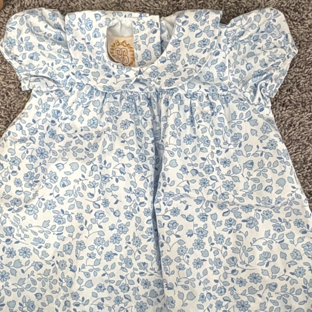 The Beaufort Bonnet Company Blue Floral Kids Dress